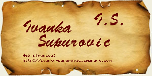 Ivanka Supurović vizit kartica